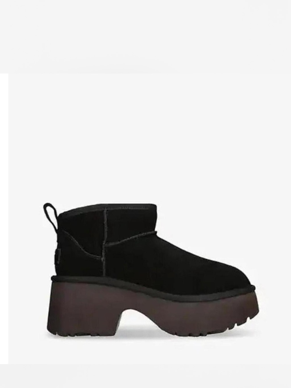 UGG Black Classic Ultra Mini New Heights Shearling Boots Women's